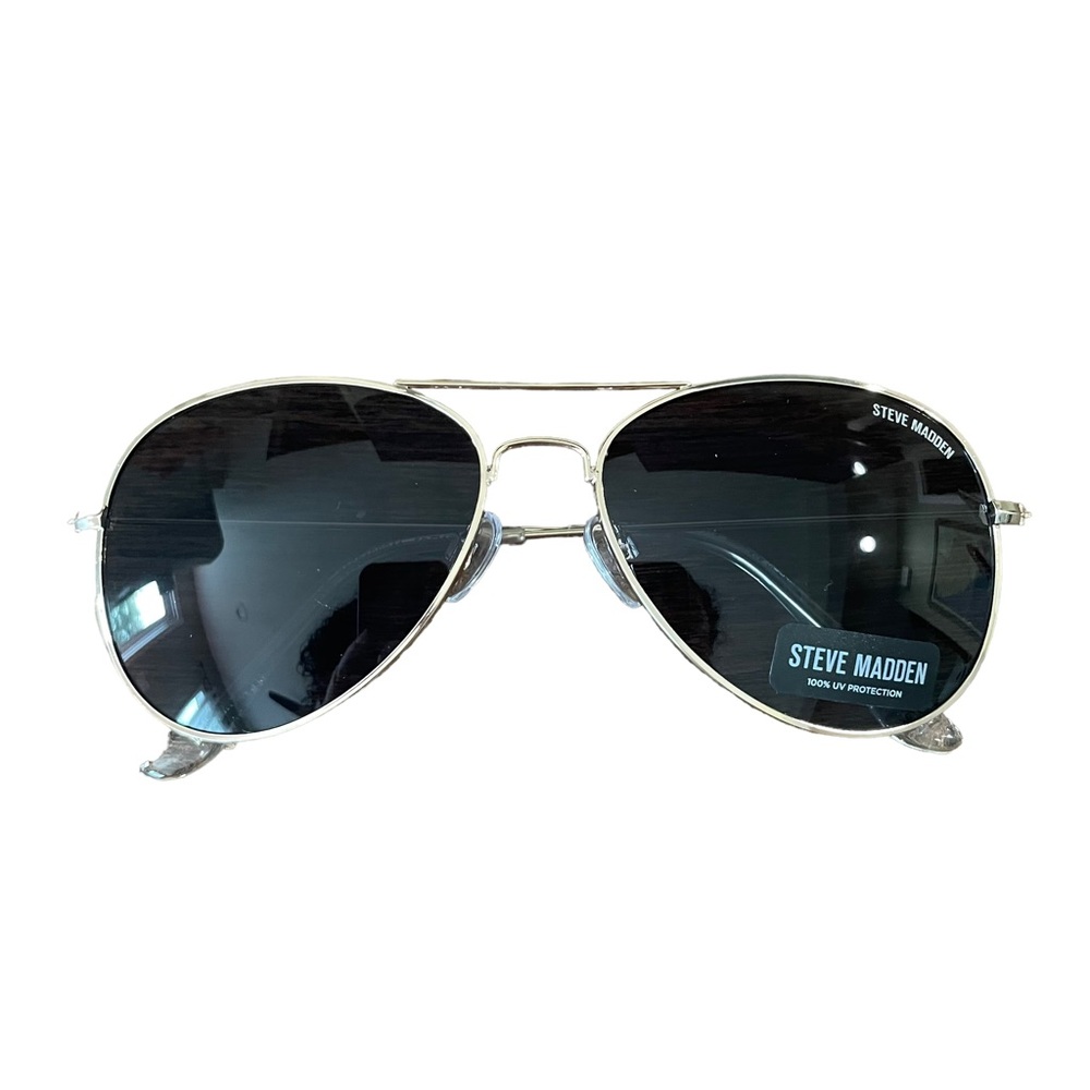 Steve Madden Channing Aviator Sunglasses Gold